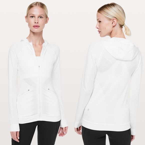 Lululemon Ventilate Jacket White / Grey - Picture 1 of 15